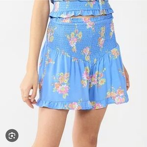 SO Smocked Waist Ruffled Hem Shorts- NEW